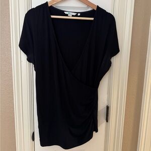 Boden Black Wrap Blouse